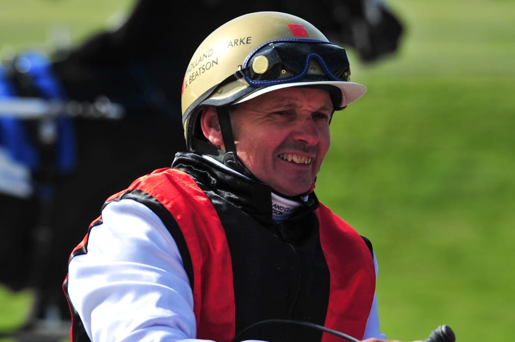 Ricky May drives Terror to Love at the New Zealand Trotting Cup at Addington Raceway in 2012.