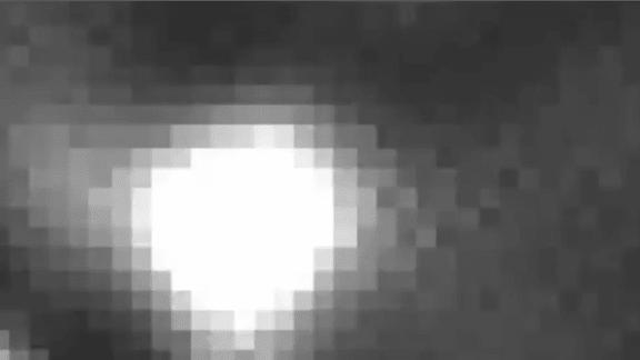 The actual explosion captured by a Nasa space telescope.