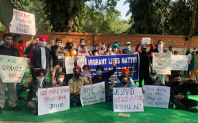 A protest in Delhi, India against New Zealand's immigration was attended by about 150 people.