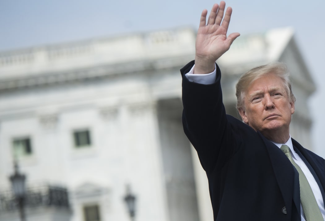 US President Donald Trump at the US Capitol in Washington, DC, March 15, 2018. / AFP PHOTO / SAUL LOEB