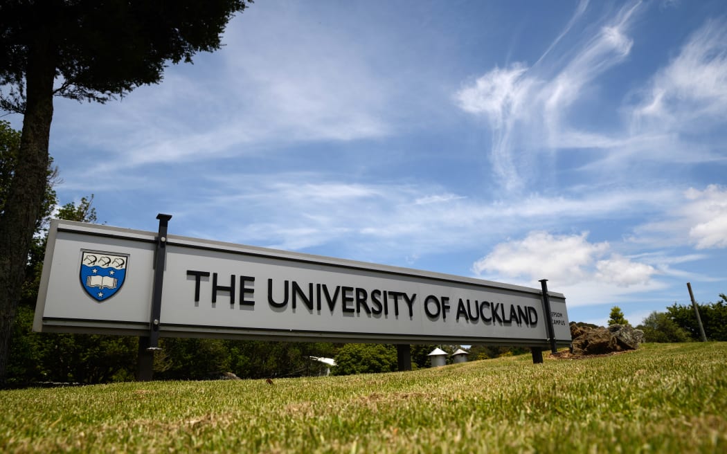 Signage for the Epsom Campus of the University of Auckland in New Zealand.