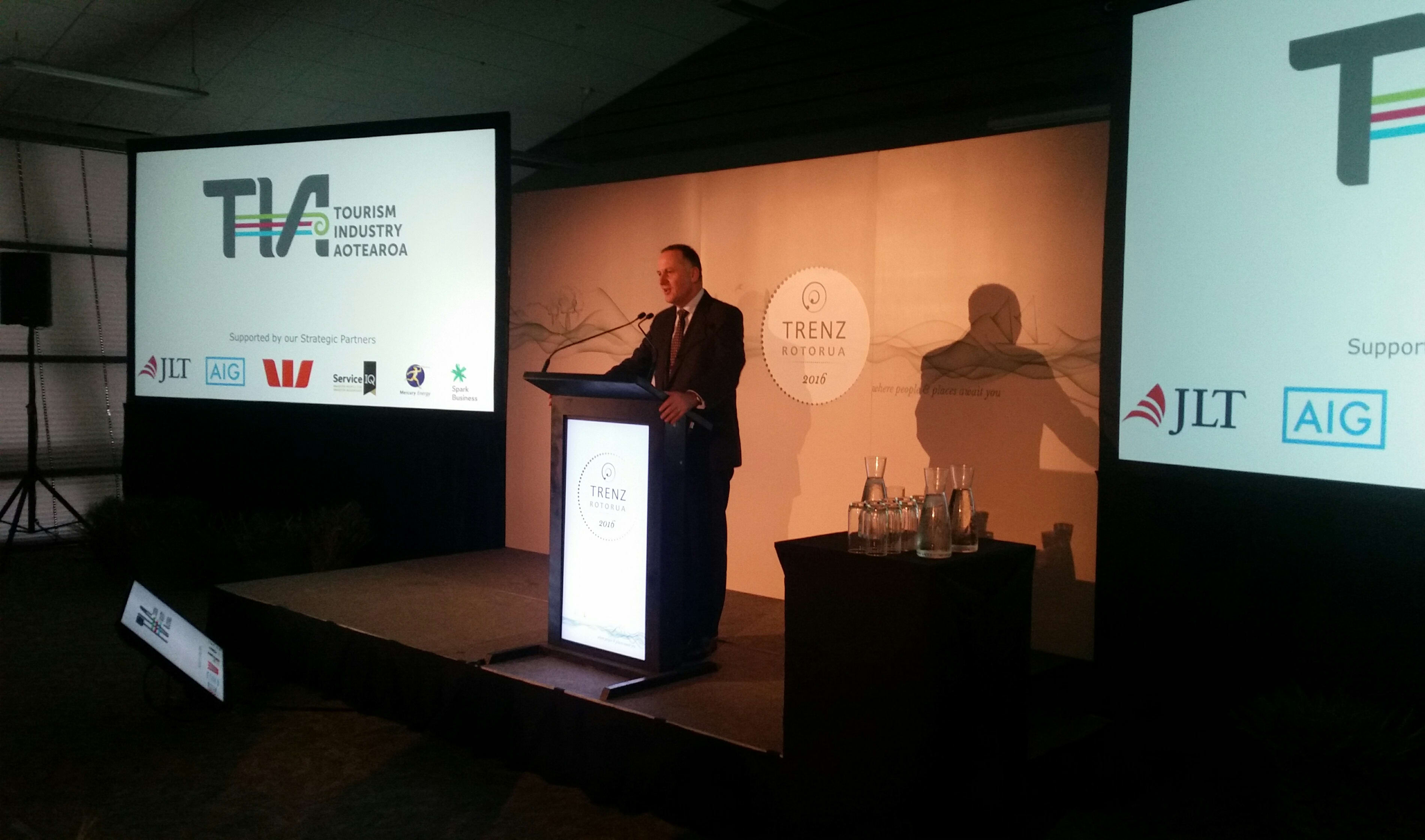 John Key at Tourism Industry Aotearoa's conference in Rotorua.