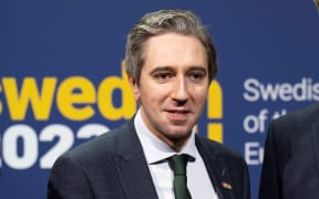 (Files) Ireland's Minister for Justice Simon Harris poses for a photograph as he arrives for the first informal ministerial meeting in Stockholm, Sweden, on January 26, 2023. Simon Harris, set to become Ireland's youngest ever Taoiseach (prime minister), will hope his social media skills and fresh face can save his party's flagging fortunes as elections loom. Already dubbed by media the "TikTok Taoiseach" (pronounced "Tee-shock") the 37-year-old beats the previous record holder, predecessor Leo Varadkar, who was 38 when he took the top job in 2017. (Photo by Pontus LUNDAHL / TT News Agency / AFP) / - Sweden OUT / SWEDEN OUT