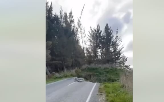 A large section of Tiniroto Road on the East Coast has collapsed and is impassable.