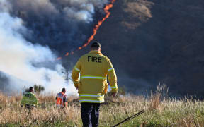 The Port Hills fire on 14 February 2024.