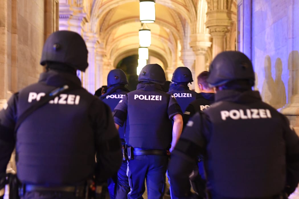 Armed police are sweeping central Vienna on 2 November, 2020, following a shooting near a synagogue.