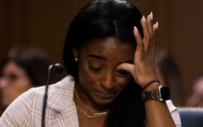 US Olympic gymnast Simone Biles testifies during a Senate Judiciary Committee hearing about the Inspector General's report on the FBI's handling of the Larry Nassar investigation. 15 September 2021, Washington, DC.
