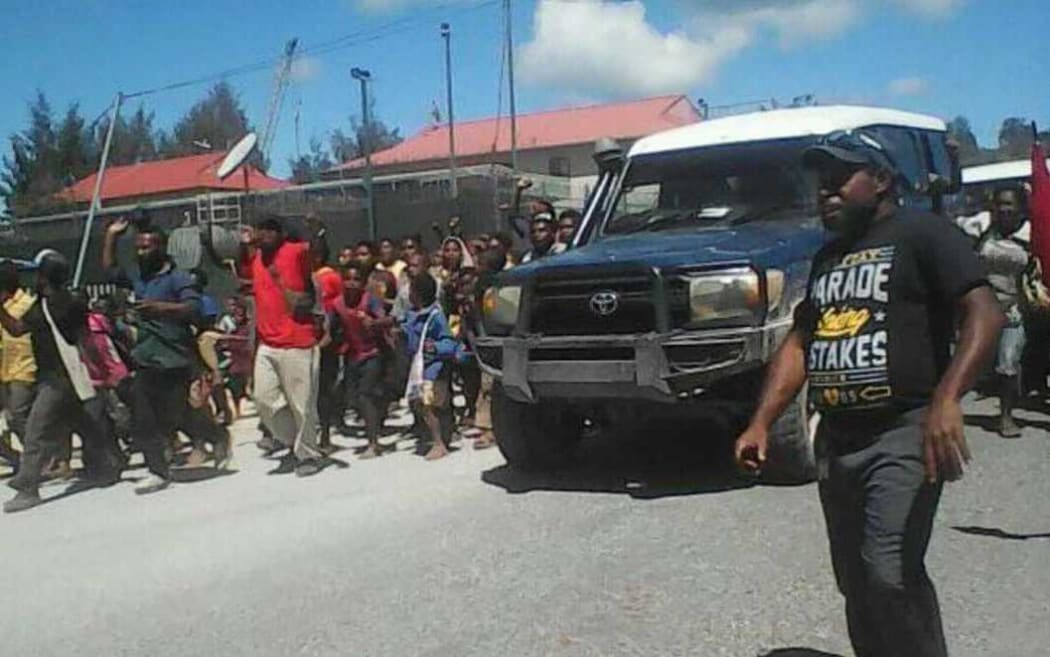 Tari residents celebrate James Marape's election as PNG Prime Minister, 30 May 2019.