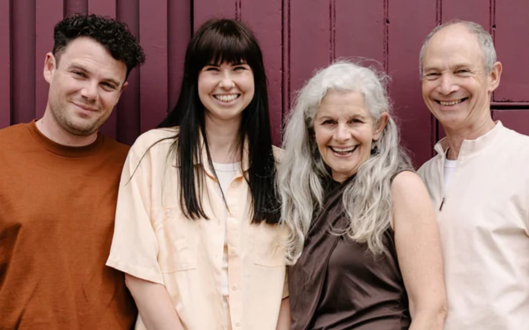 Jamie & Simone Cashmore with Jamie's parents Stephen & Theresa - the Auckland family behind edible cup company twiice