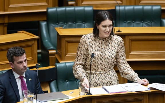 ACT Party MP Brooke van Velden speaks during debate on the report of the Standing Orders Committee, 31 August 2023.