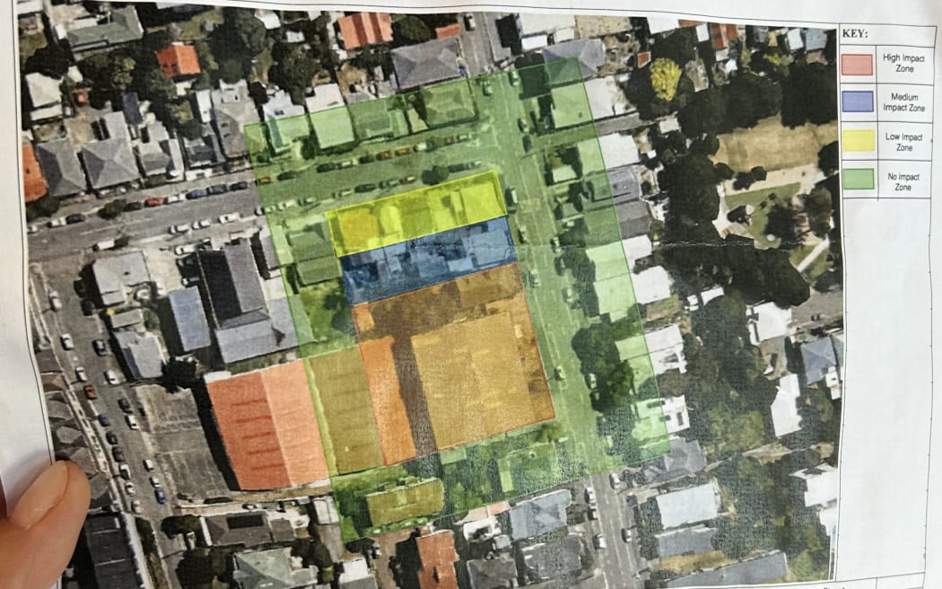 A map of the affected area provided to nearby residents