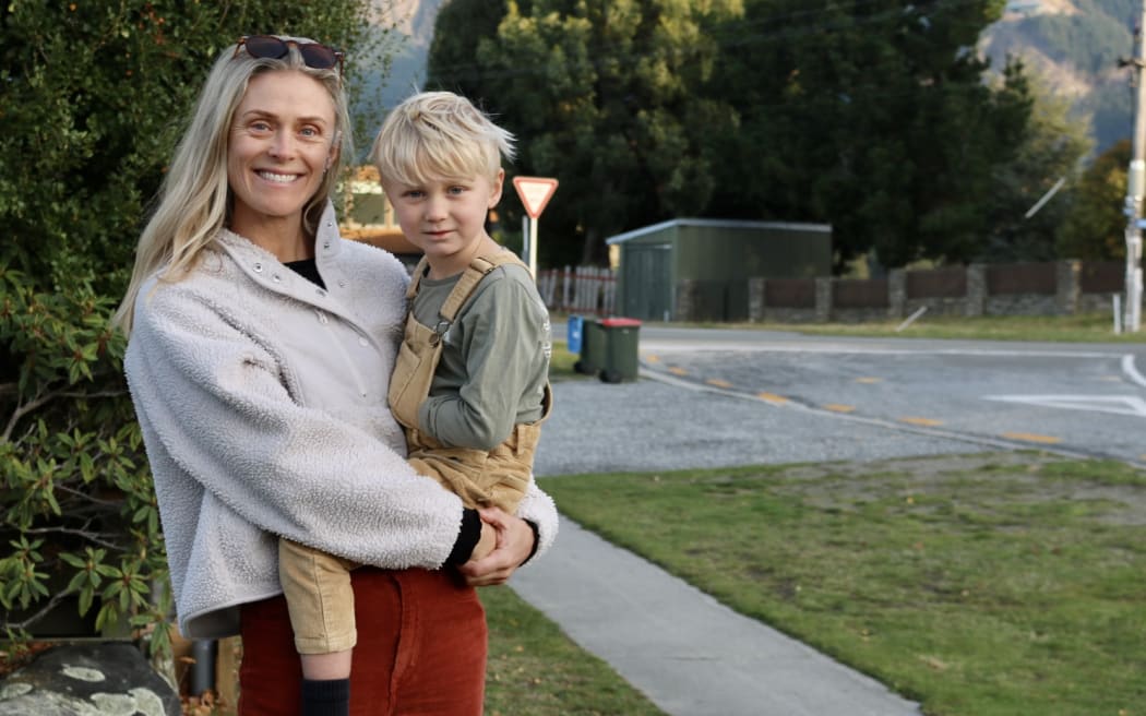 Kelvin Heights resident Naomi Gibson with her son Jarrah.