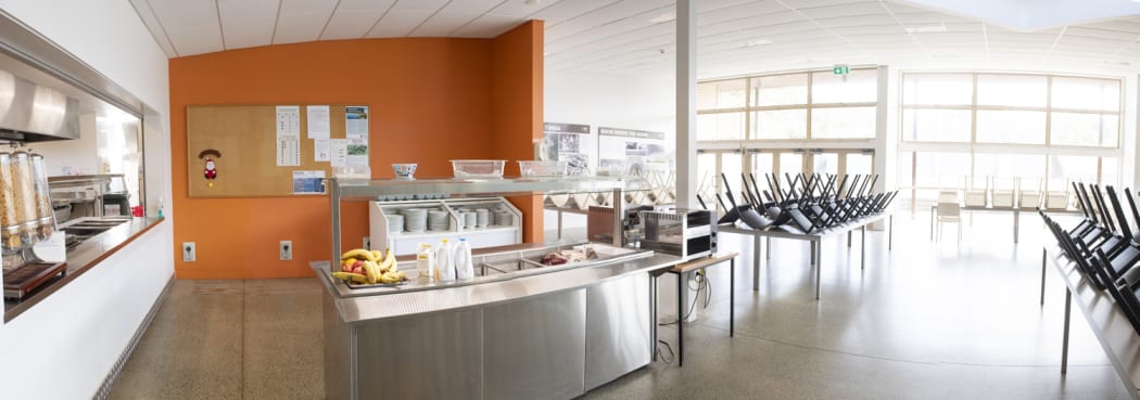 Inside the Whangaparāoa reception centre.