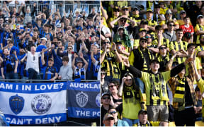 Auckland FC and Wellington Phoenix fans