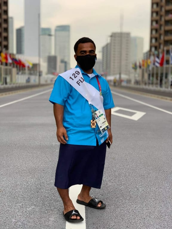 Fiji paralympian and 2020 flag bearer, Iosefo Rakesa.