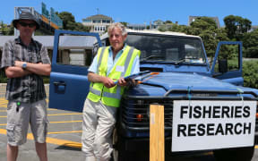 Niwa fishery scientist Bruce Hartill and interviewer Wayne Blake.