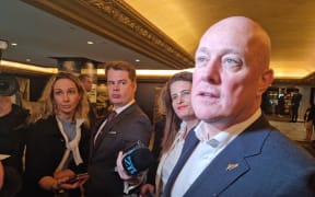 Chris Luxon arrives at Cordis in Auckland