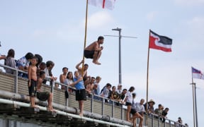 Some spent Waitangi Day popping manus.