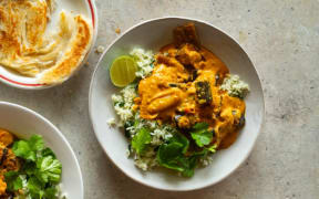 Eggplant, Shallot and Yellow Coconut Curry