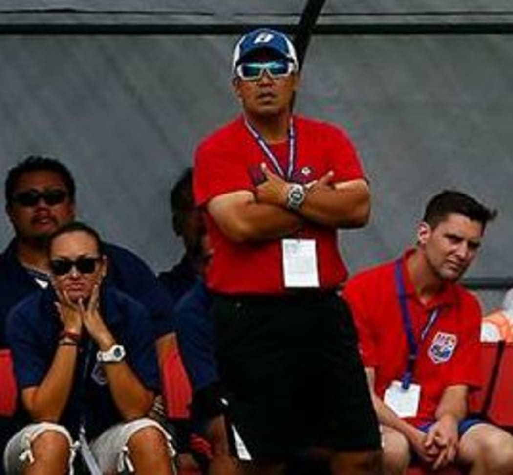 American Samoa football coach Larry Manao.