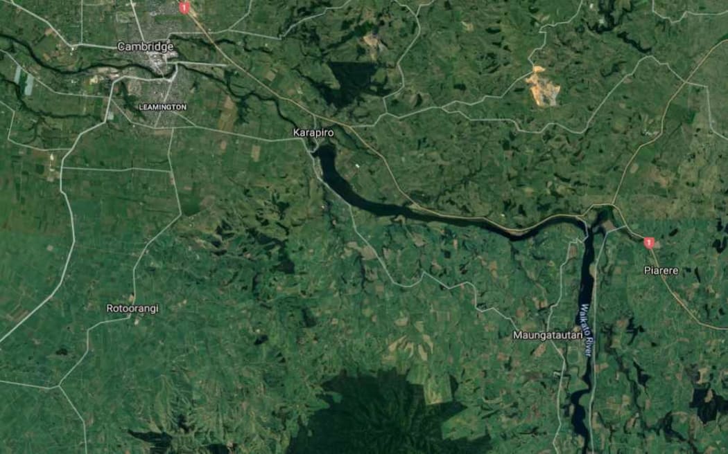 Map of SH1 and Karapiro