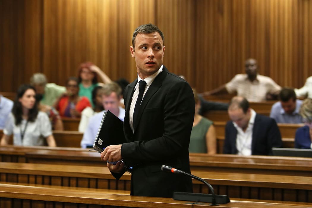 Oscar Pistorius during sentencing at the High Court, Pretoria, in October 2104.