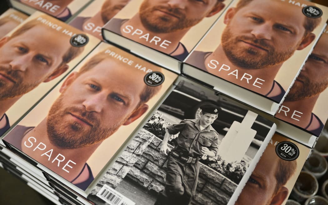 Copies of "Spare" by Prince Harry, Duke of Sussex, are displayed at a Barnes & Noble bookstore on January 10, 2023 in New York City.