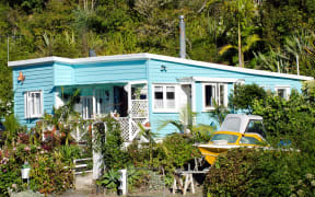 Remote bach holiday house on February 13 2013 in Whangaroa Harbour , New Zealand.