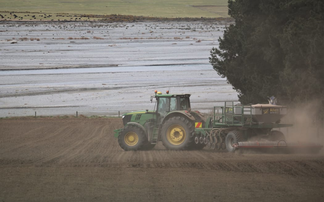 tractor working up land in September