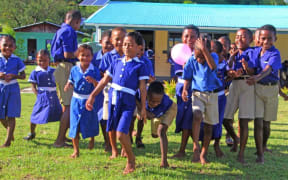 Students of Naivicula District School.