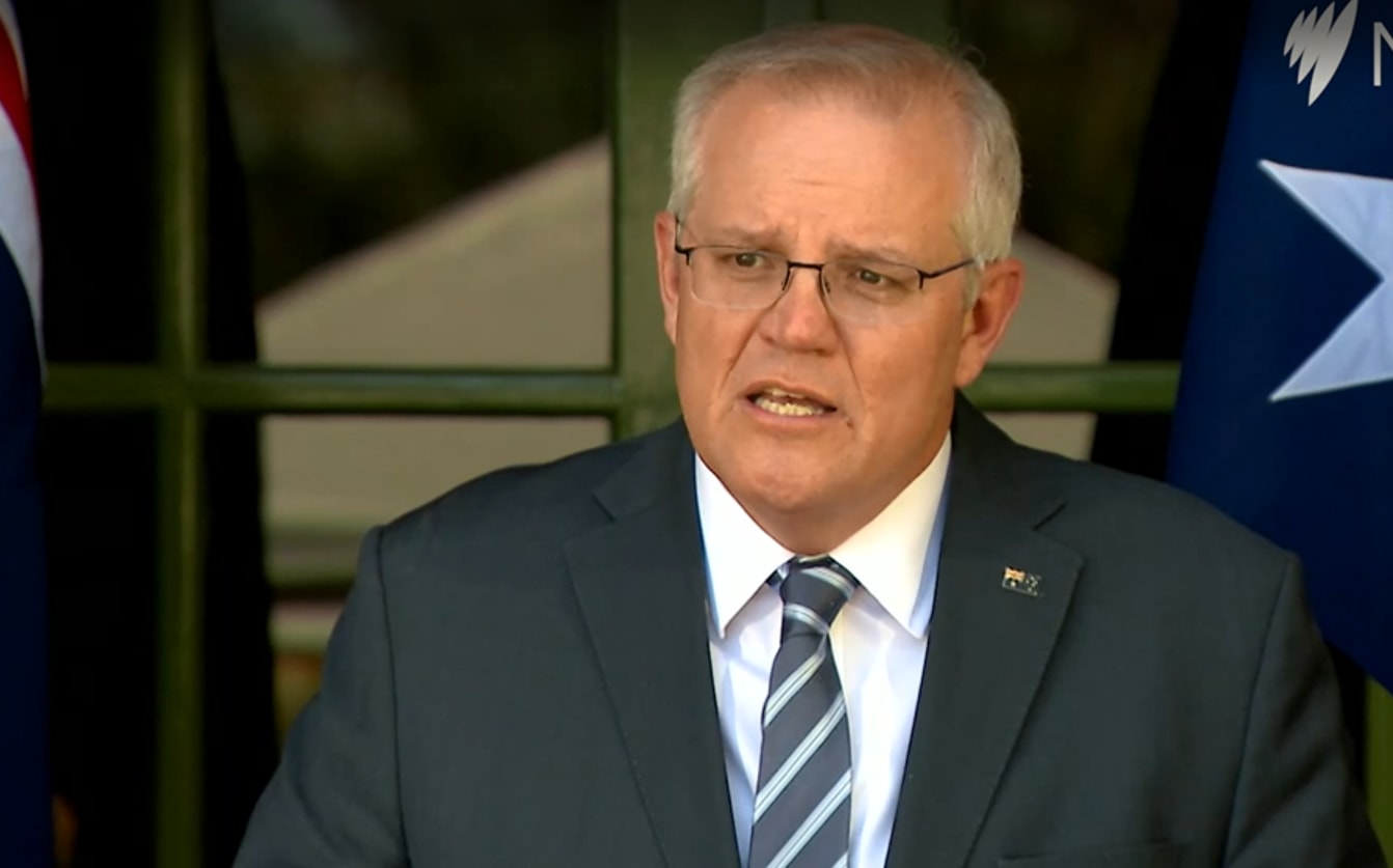 Australia's PM Scott Morrison on SBS TV - calling social media "a coward's Palace"