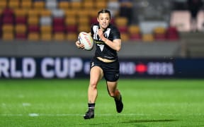 Raecene McGregor of New Zealand Kiwi Ferns in action at 2022 World Cup.