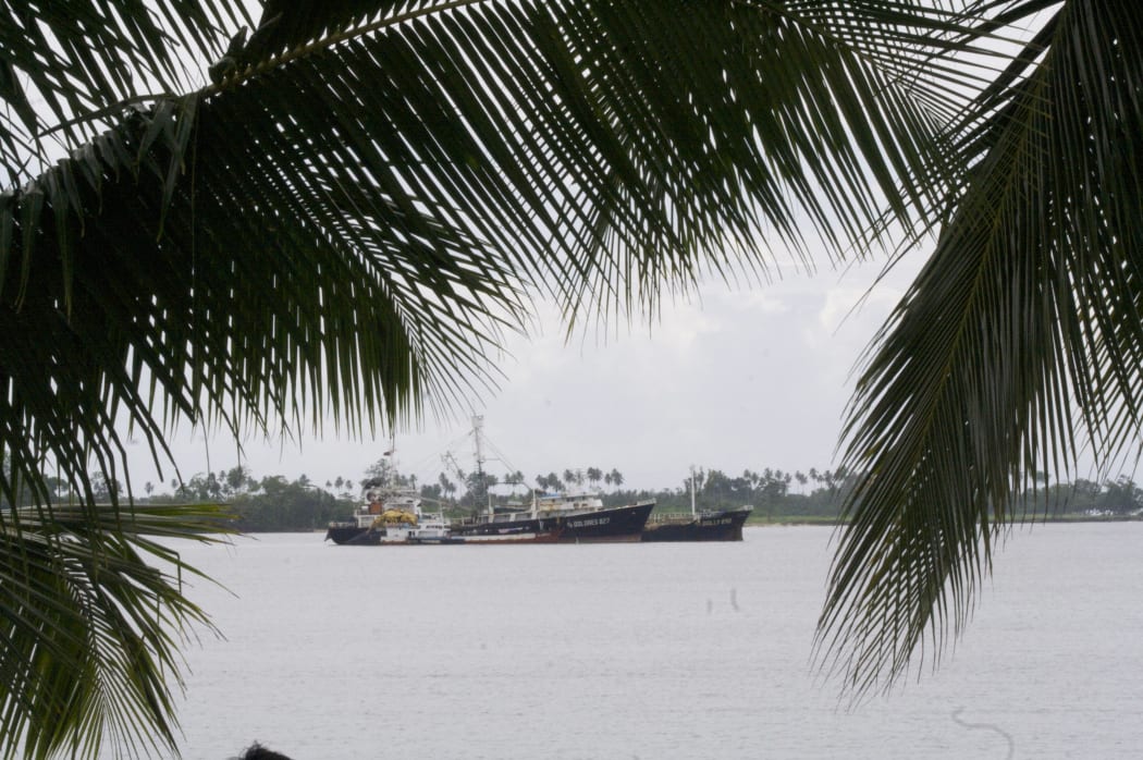 Fillipino tuna fishing vessels on the Madang lagoon