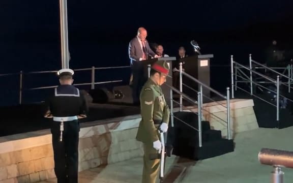 Andrew Little speaks at Anzac Cove  - Anzac Day 2023
