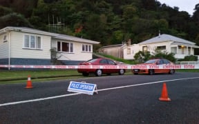 A police cordon on Campbell Street.