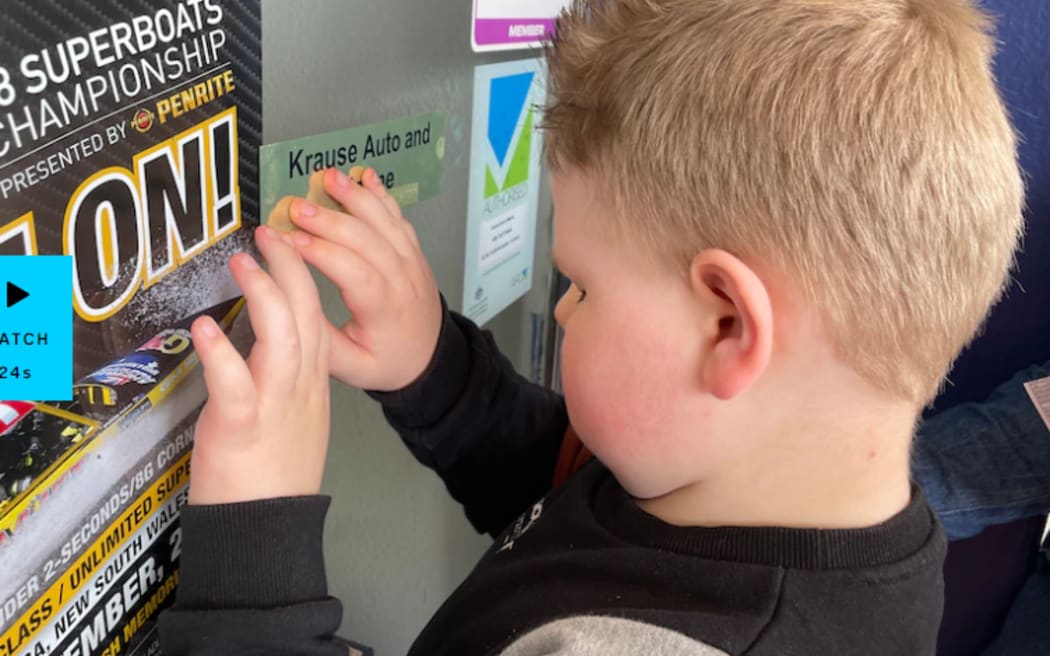 Paddy Wallace of New South Wales is learning how to read Braille, and shops in the town are supporting him by using Braille too.