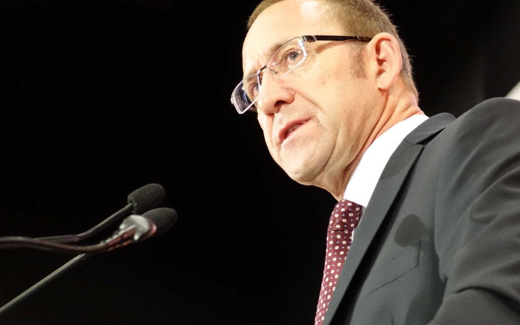 Andrew Little delivering his 'state of the nation' speech in Auckland.