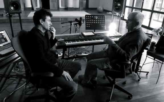 John Metcalfe & Peter Gabriel at Real World Studios