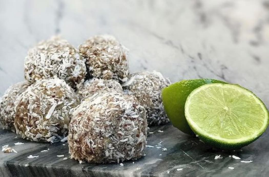 Lime, ginger & coconut balls
