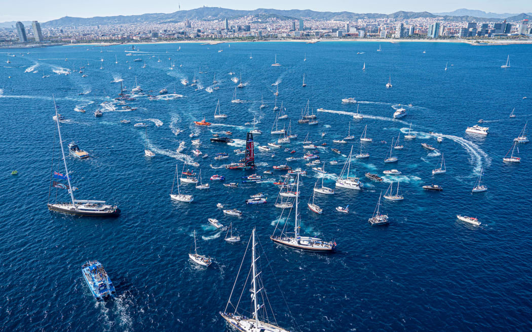 The final race (race day 6) of the 37th America's Cup, 19 October, 2024.