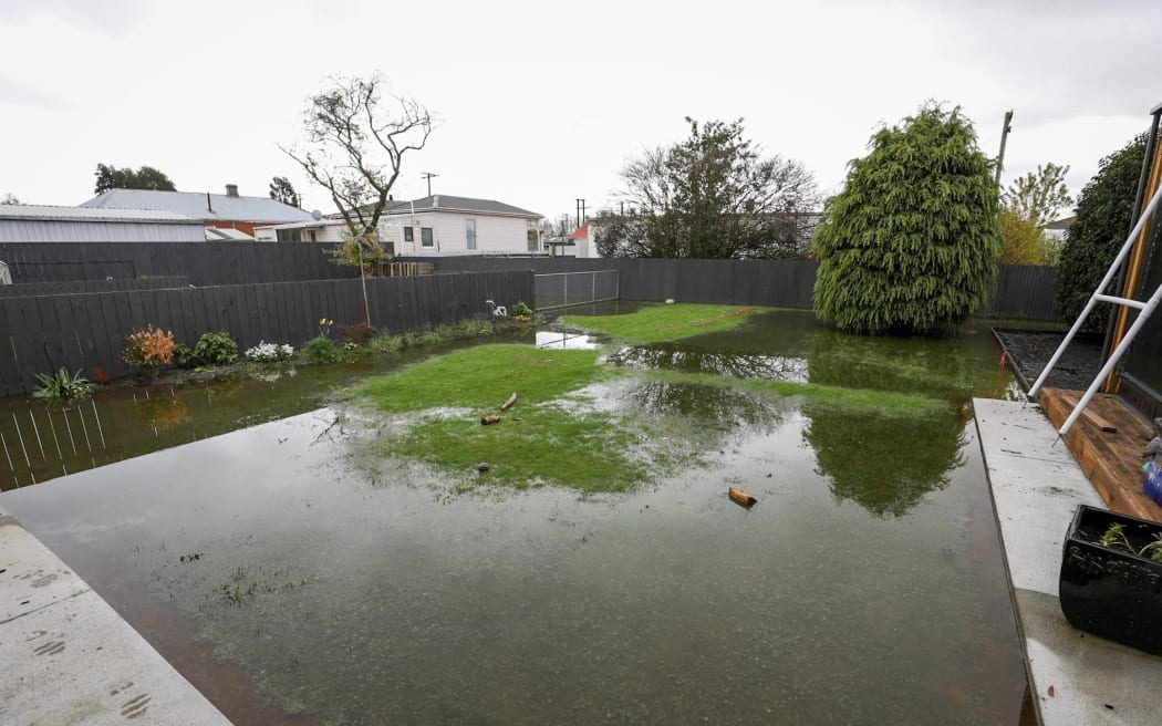 The aftermath of flooding in Milton.