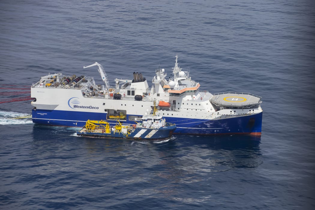 The seismic blasting ship, Amazon Warrior.
