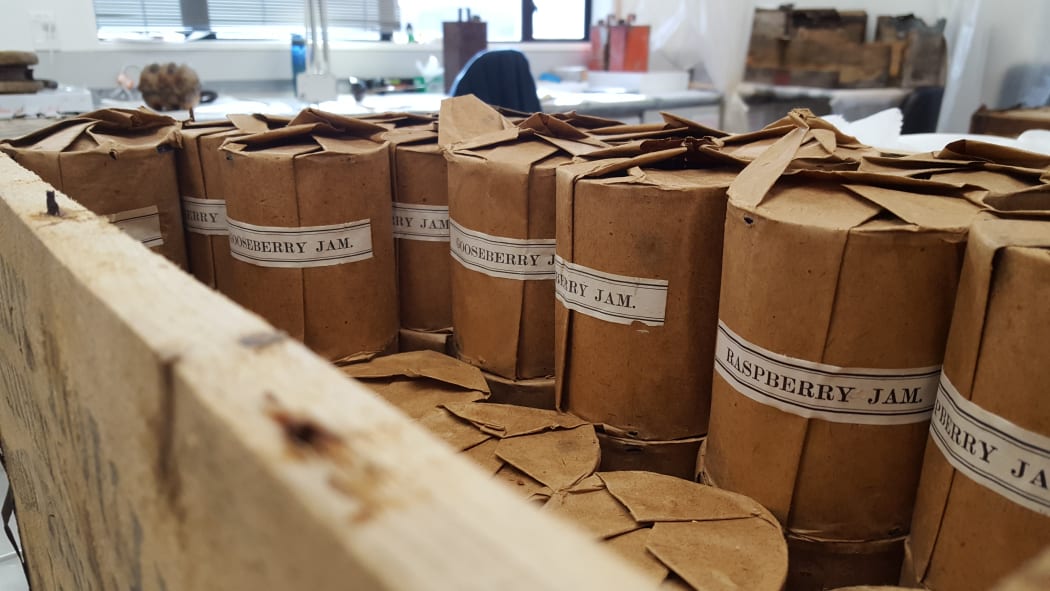 Other artefacts - rather a lot of raspberry jam - were recovered and will be returned to the hut after restoration.