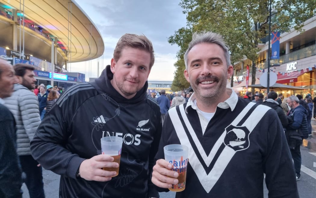 Fans at the Rugby World Cup 2023 in France ahead of the All Blacks vs Argentina game on 21 October.