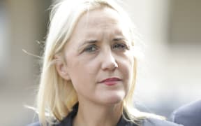National MP Nikki Kaye supports National MP Amy Adams as she announces she will stand for National Party leader.