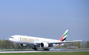 DIEGEM, BELGIUM - APRIL 11: A Boeing 777 (A6-EQJ) from Emirates flying form Dubai lands in Zaventem Airport to Milan on April 11, 2025 in Steenokkerzeel, Belgium. The Triple Seven, is an American developed and produced long-range wide-body airliner. Emirates is one of the two flag airlines of the United Arab Emirates based in DubaÃ¯. (Photo by Thierry Monasse/Getty Images)