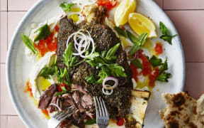 Za’atar lamb shoulder from The Slow Cook.
