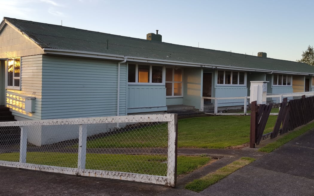 One of the units on Discovery Place in Marfell, New Plymouth that is to be demolished.