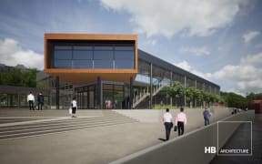 Artist’s impression of the latest version of Ōruku Landing conference and event centre, beside Whangārei’s Hātea River.