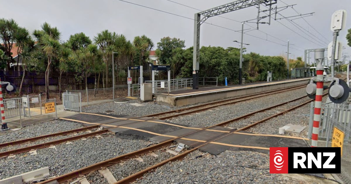 Baldwin Avenue train station in Mt Albert, Auckland